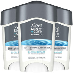 Dove Men+Care desodorante 96H, paquete de tres para uso diario
