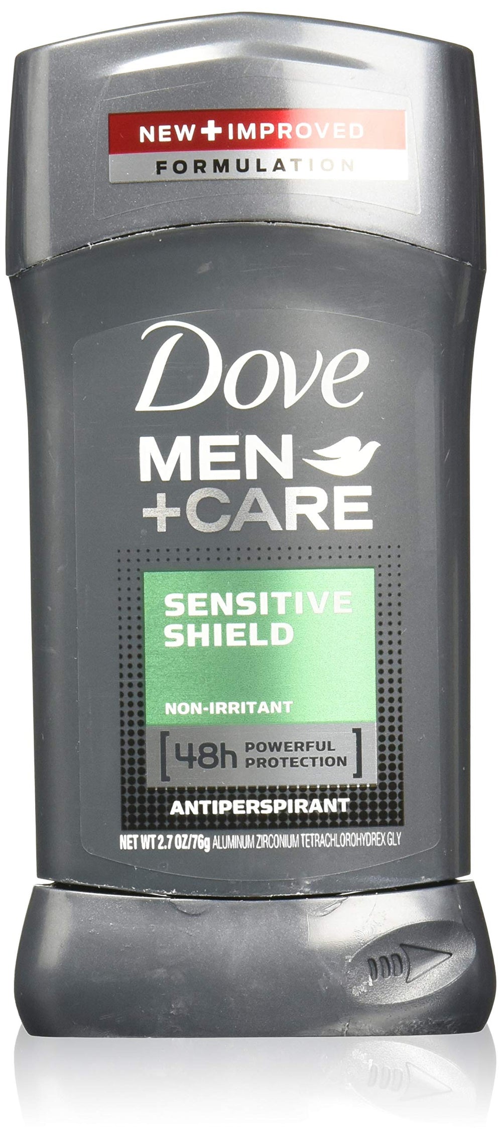 Dove Men+Care desodorante en barra con escudo sensible para uso diario.