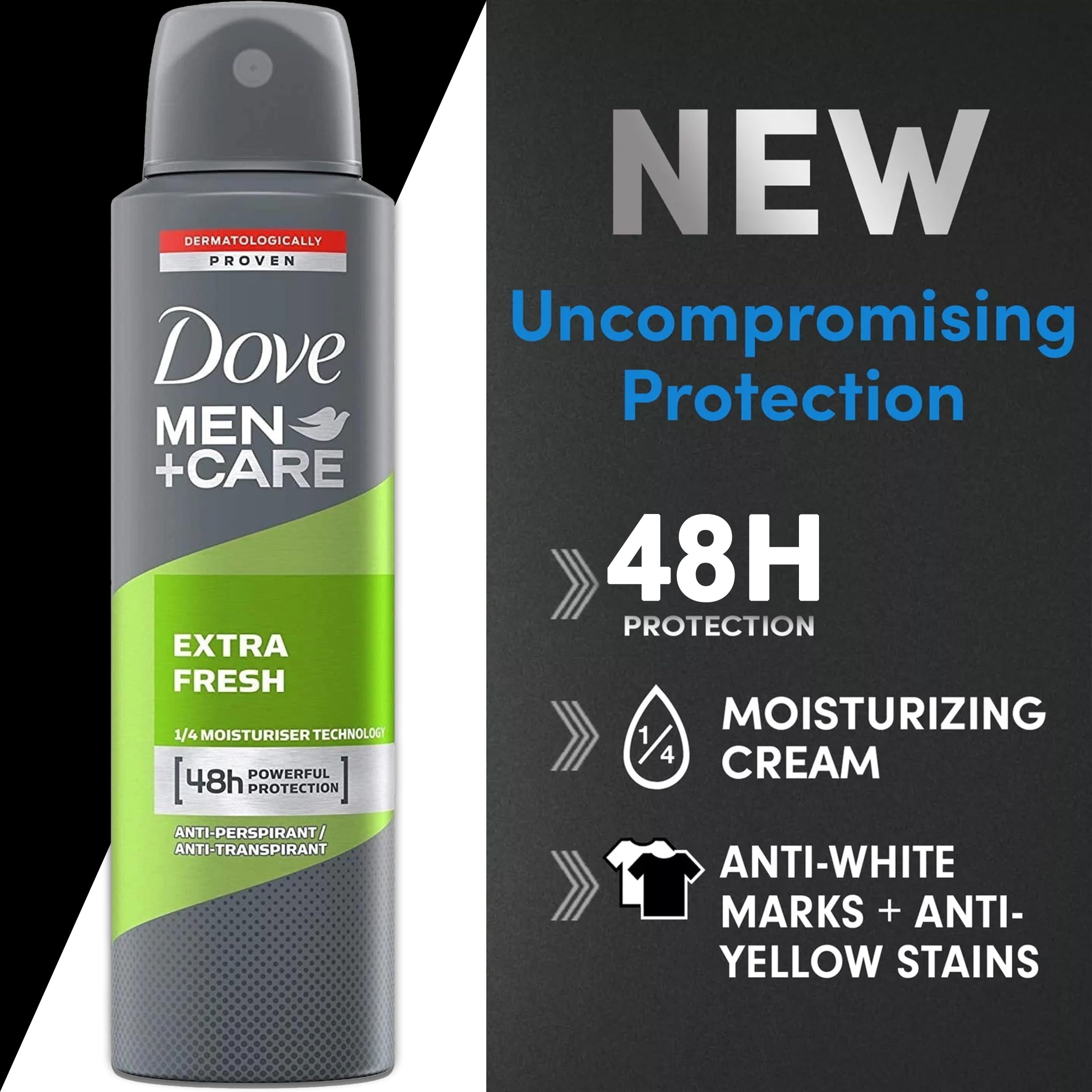 Dove Men+Care Extra Fresh, fragancia fresca que dura todo el día.