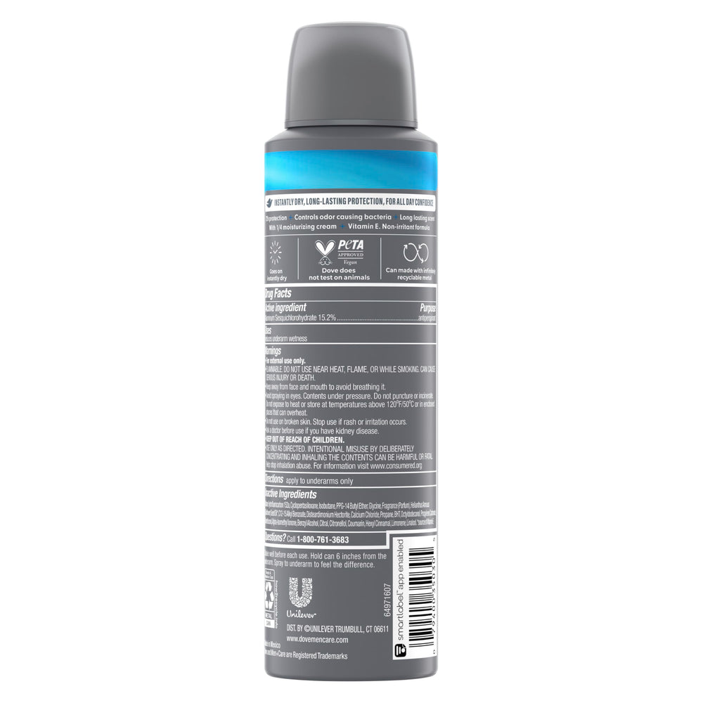 Fragancia sutil Dove Men+Care que dura todo el día