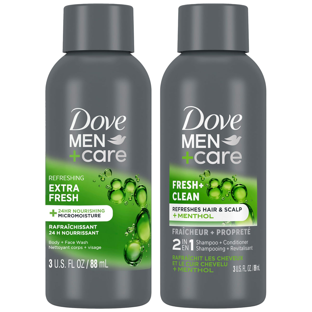 DOVE MEN + CARE gel extra fresco para cara y cuerpo, hidratación 24h