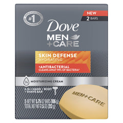 Dove Men+Care Jabon Barra Defensa de Piel para limpieza suave y eficaz.