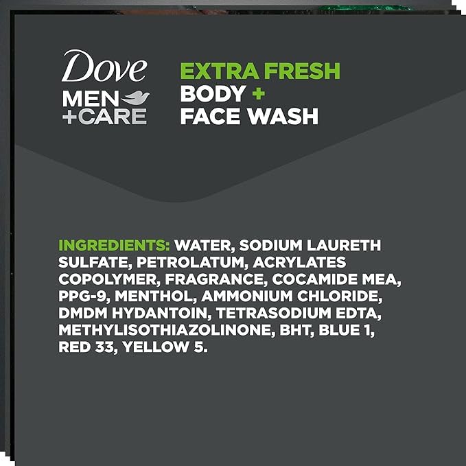 Dove Men+Care: paquete de dos geles para ducha diaria.
