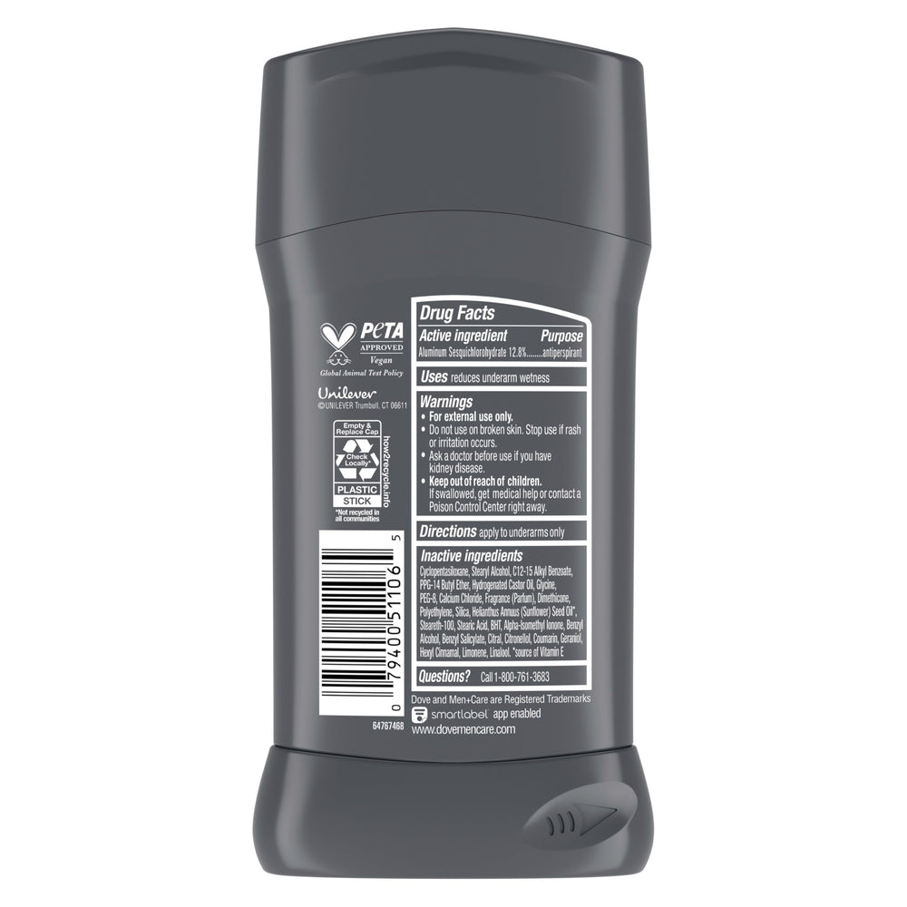 Dove Men+Care antitranspirante con protección de 72 horas para días activos.