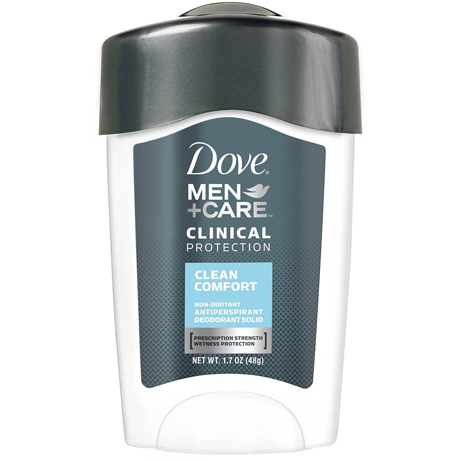 Dove Men+Care Protección Clínica en barra Clean Comfort para uso diario y piel suave.