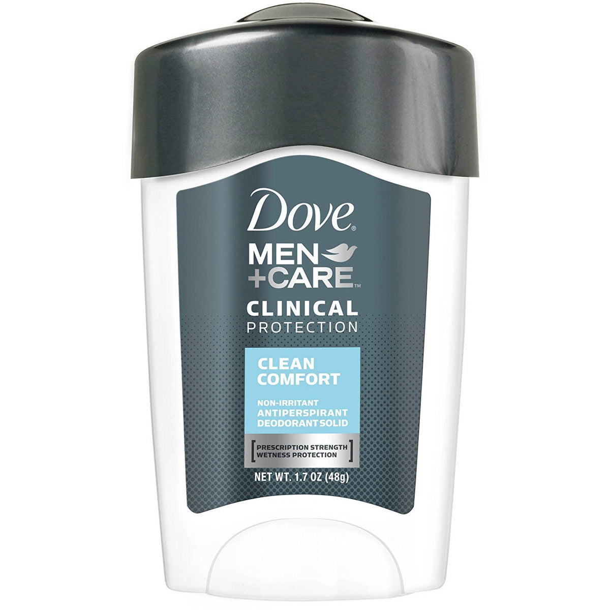 Dove Men+Care Protección Clínica en barra Clean Comfort para uso diario y piel suave.