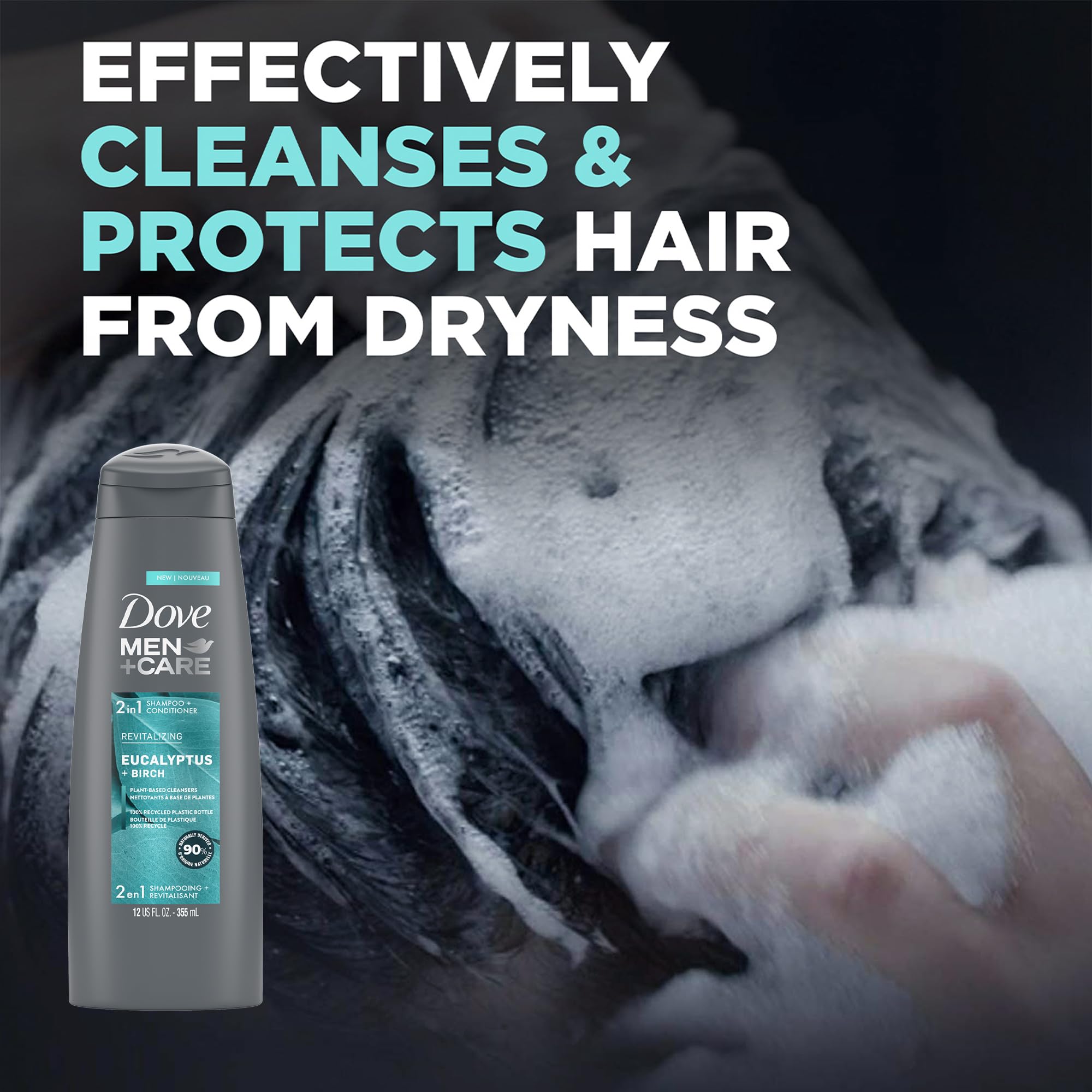 Dove Men+Care con MicroMoisture, hidratación en un solo lavado para piel suave.