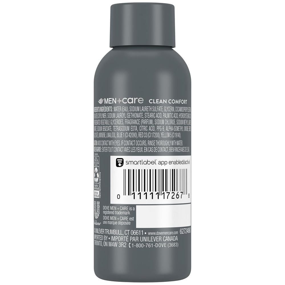 Dove Men+Care muestra textura micromoistura; gotas humectantes para hidratación prolongada.