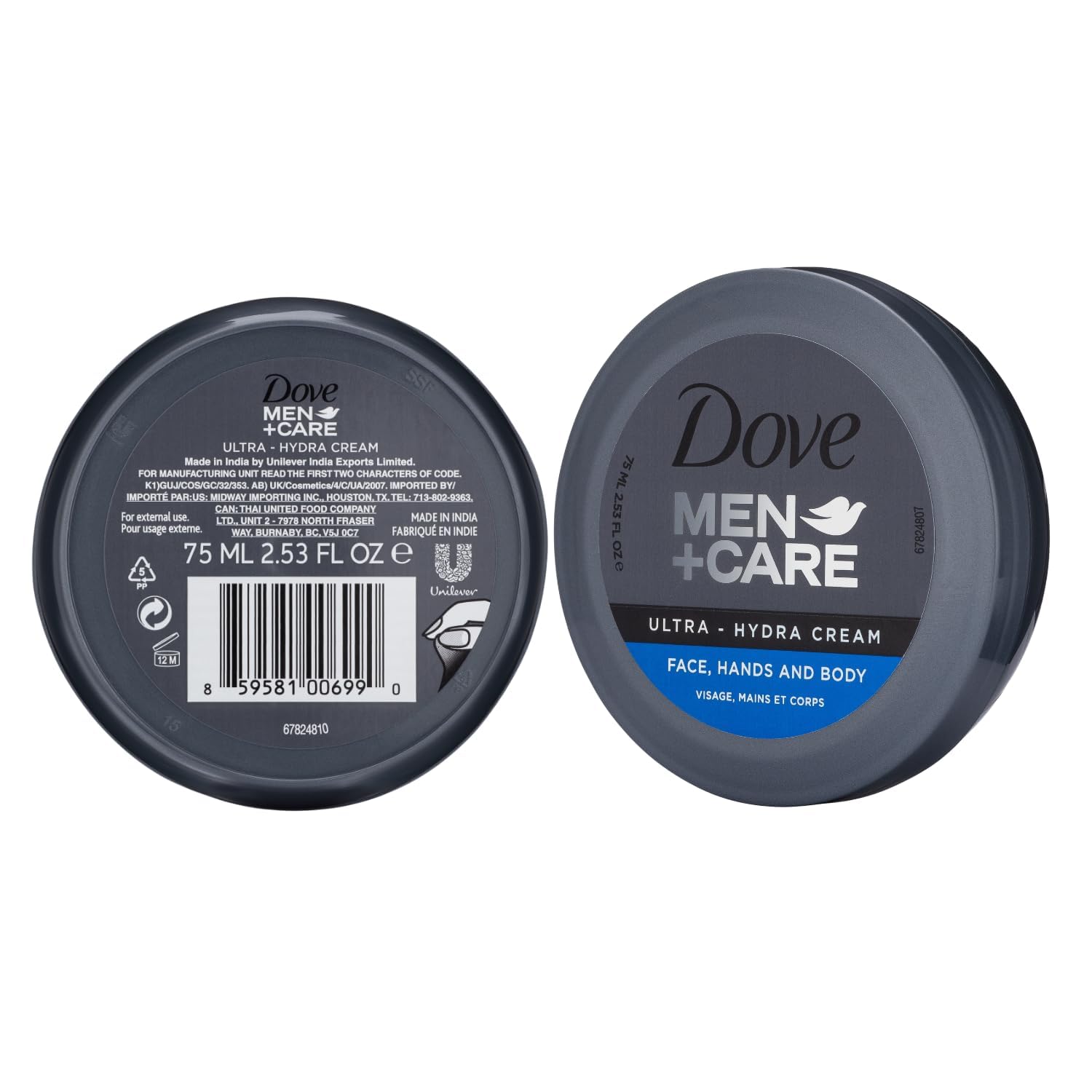 Aplicación en palma de Dove Men+Care Ultra Hydra para hidratación inmediata