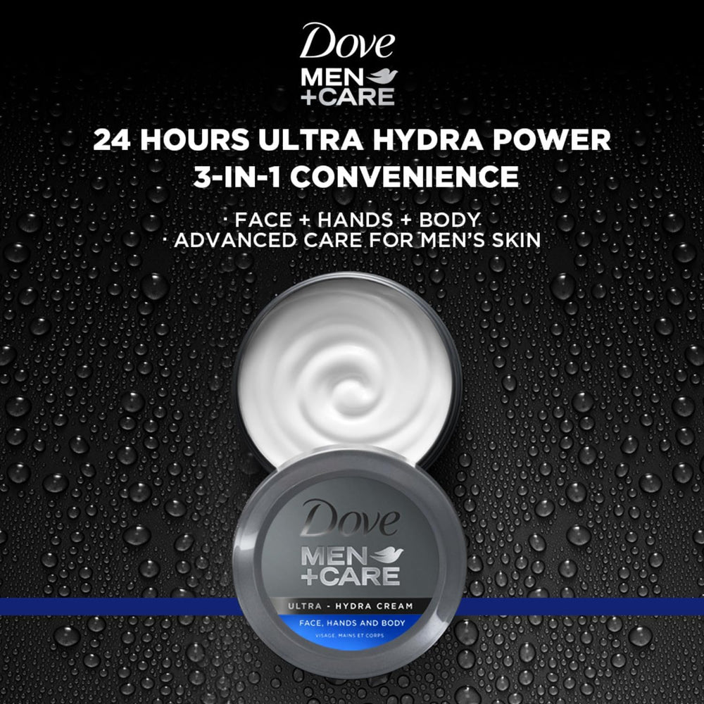 Uso diario de Dove Men+Care Ultra Hydra para rostro manos y cuerpo