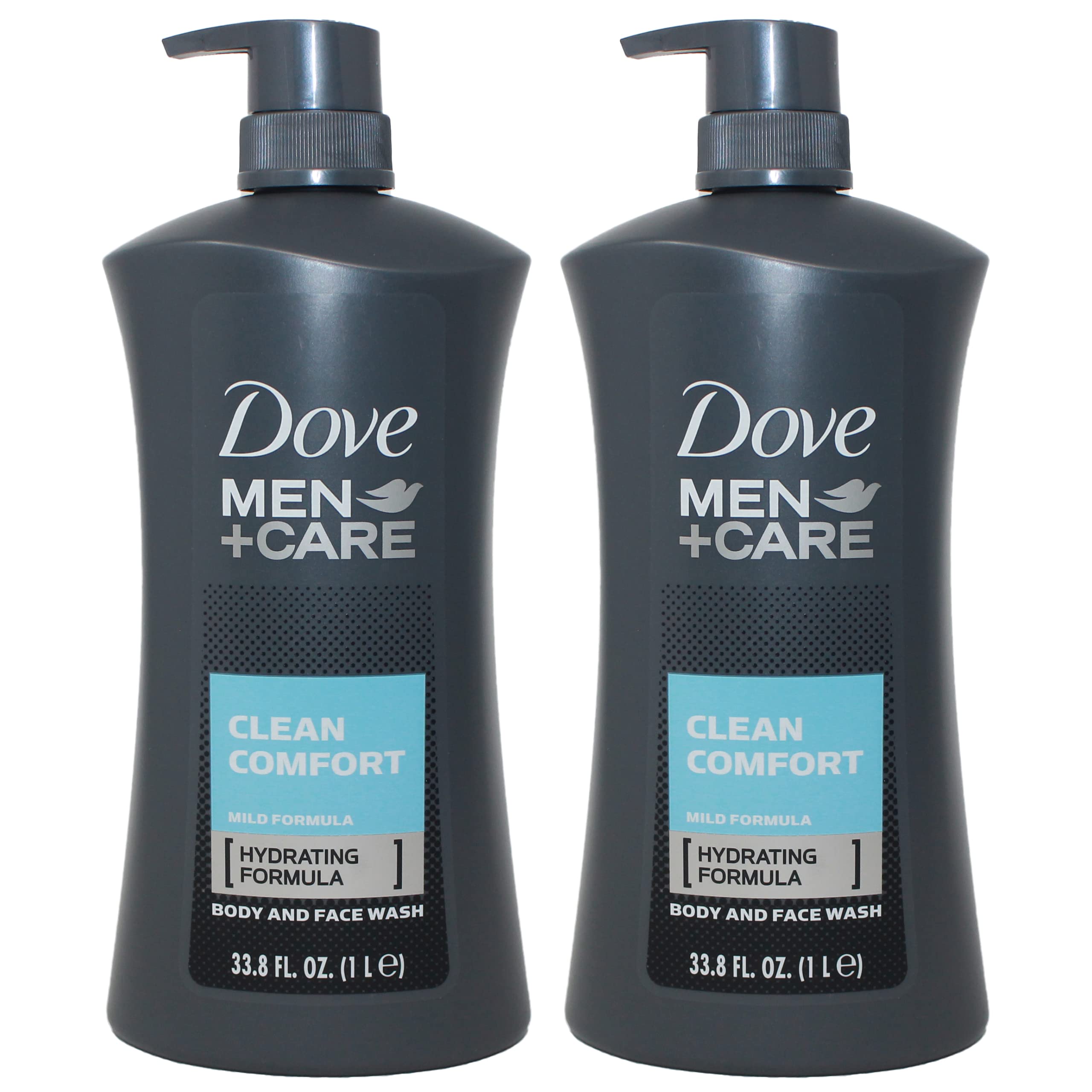 Gel douche Dove Men Clean Comfort pour corps et visage, hydratant et rafraîchissant.