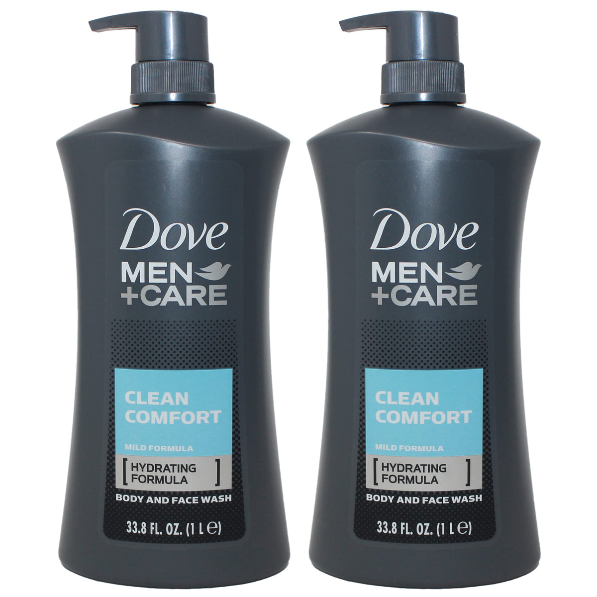 Gel douche Dove Men Clean Comfort pour corps et visage, hydratant et rafraîchissant.