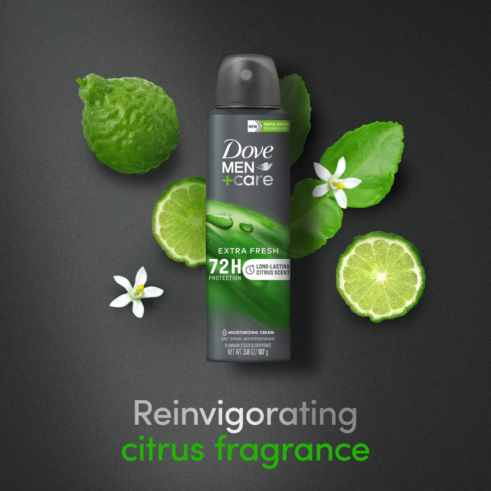 Dove Men+Care aplicación seca al instante, sensación cómoda y limpia.