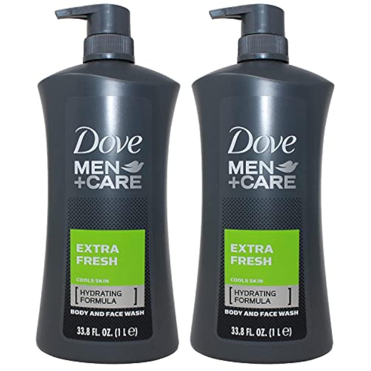 Dove Men+Care Extra Fresh, vertido del gel para limpieza suave en piel masculina.