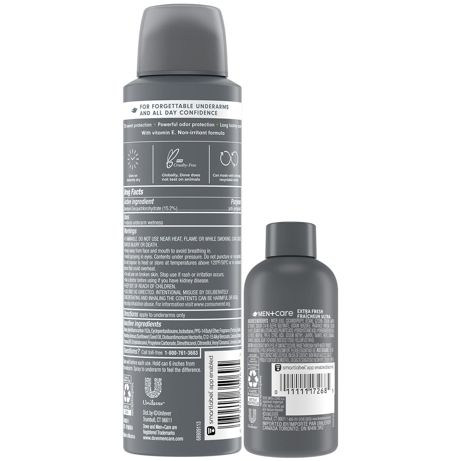 Dove Men+Care gel de ducha de viaje 3 oz, limpieza rápida para viajes.