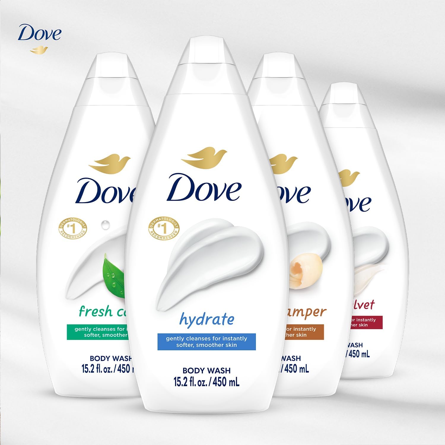 Dove Pack Ducha 6 Botellas: variedad para diferentes momentos de la semana.