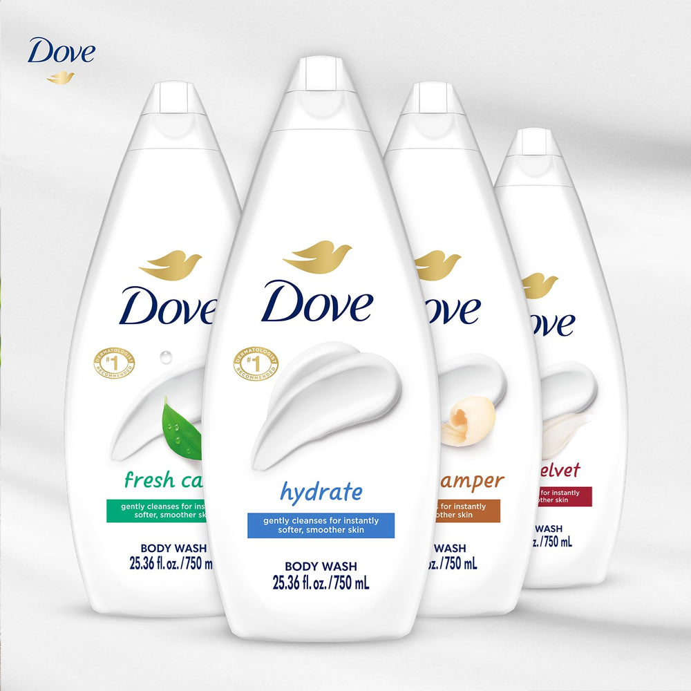 Dove Paquete Ducha: pack de seis botellas para uso diario.