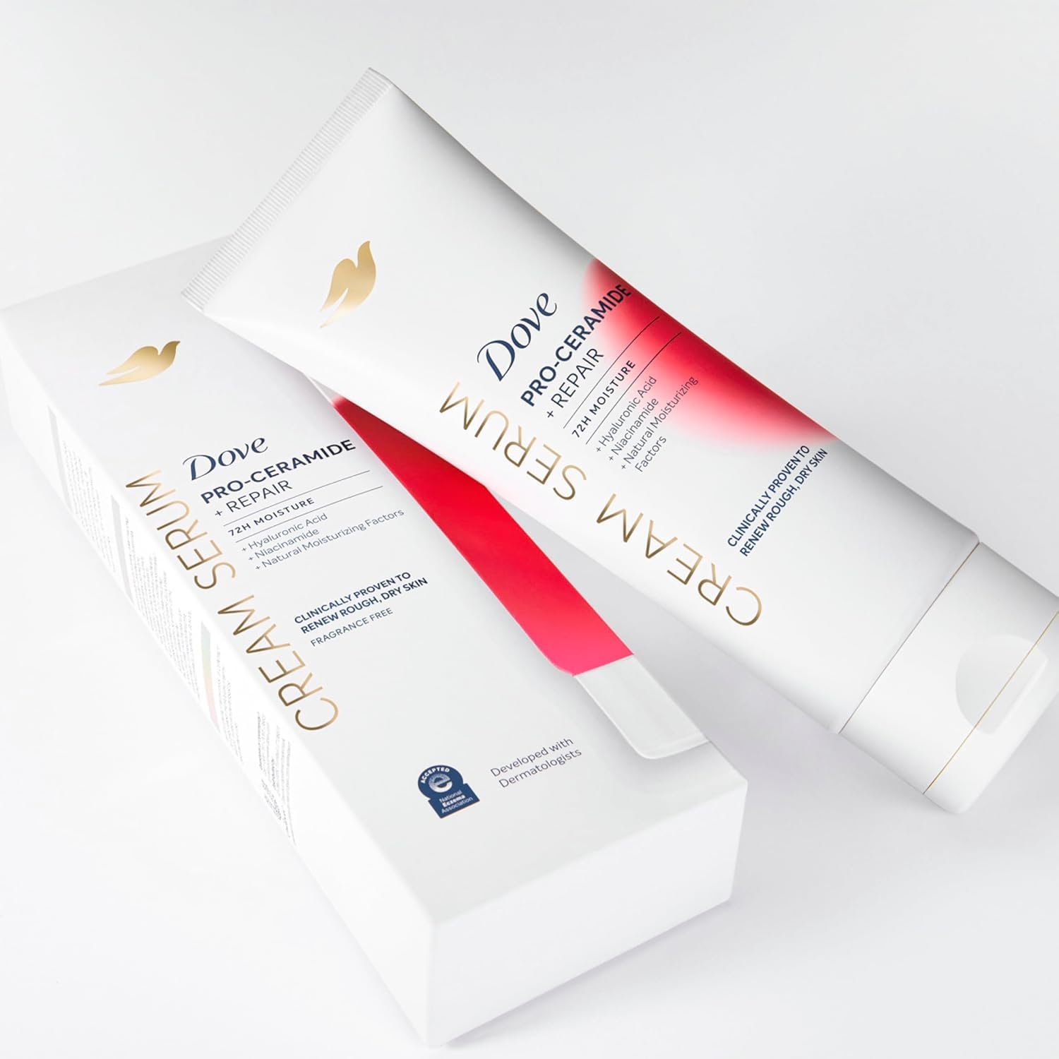 Dove Pro-Ceramide: ácido hialurónico para hidratación profunda del cuerpo.