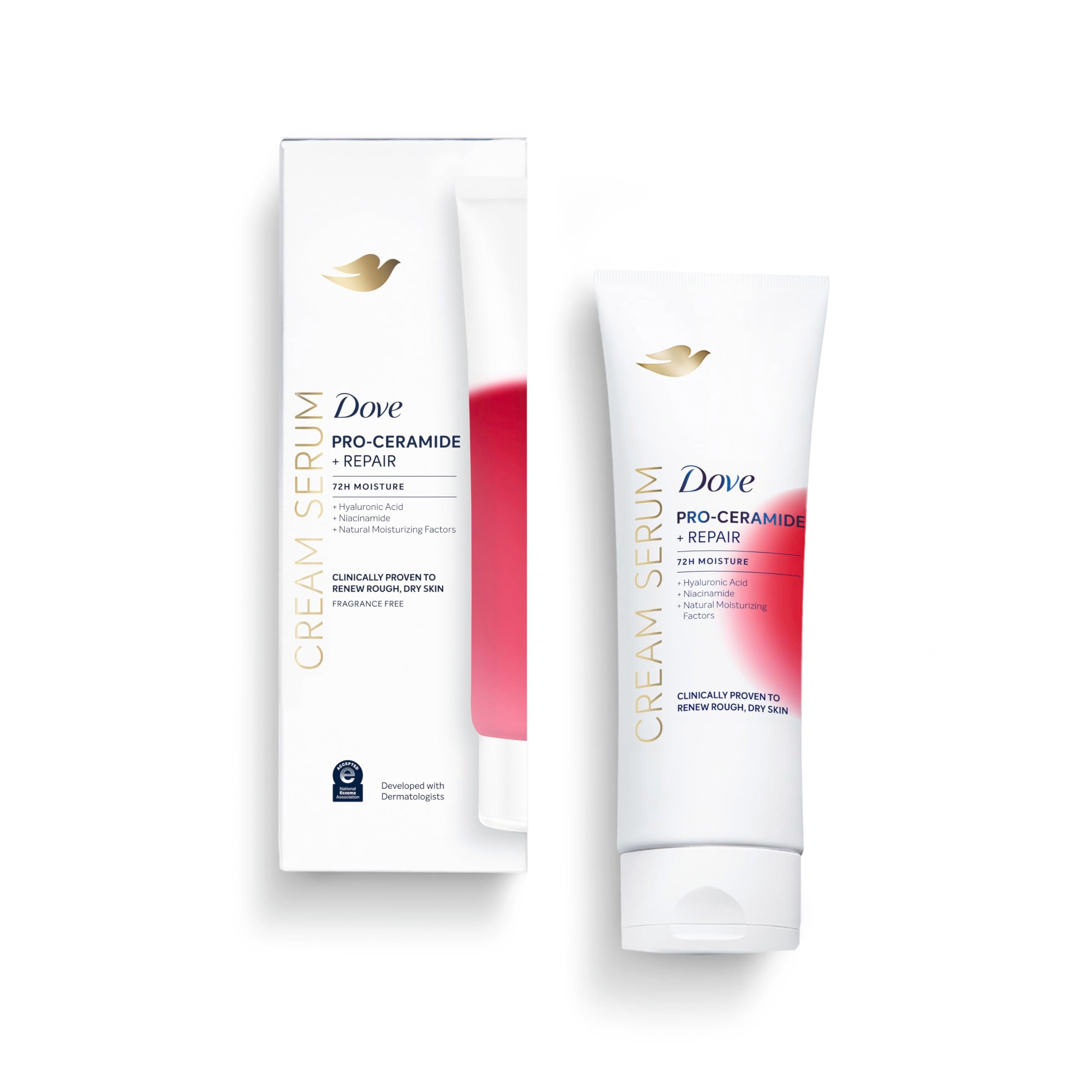 Dove Pro-Ceramide Serum Cuerpo: frasco para uso diario.