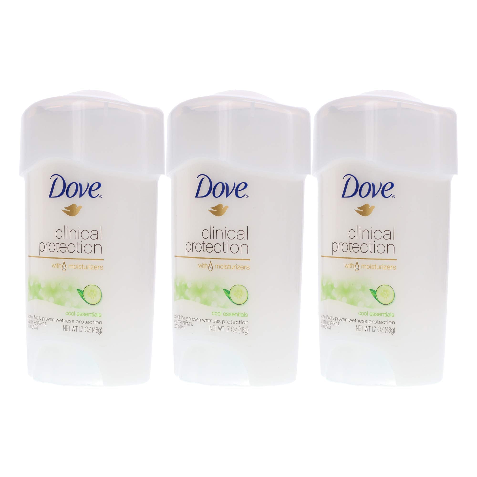 Aplicador de Dove Protección Clínica Cool Essentials para uso cómodo.