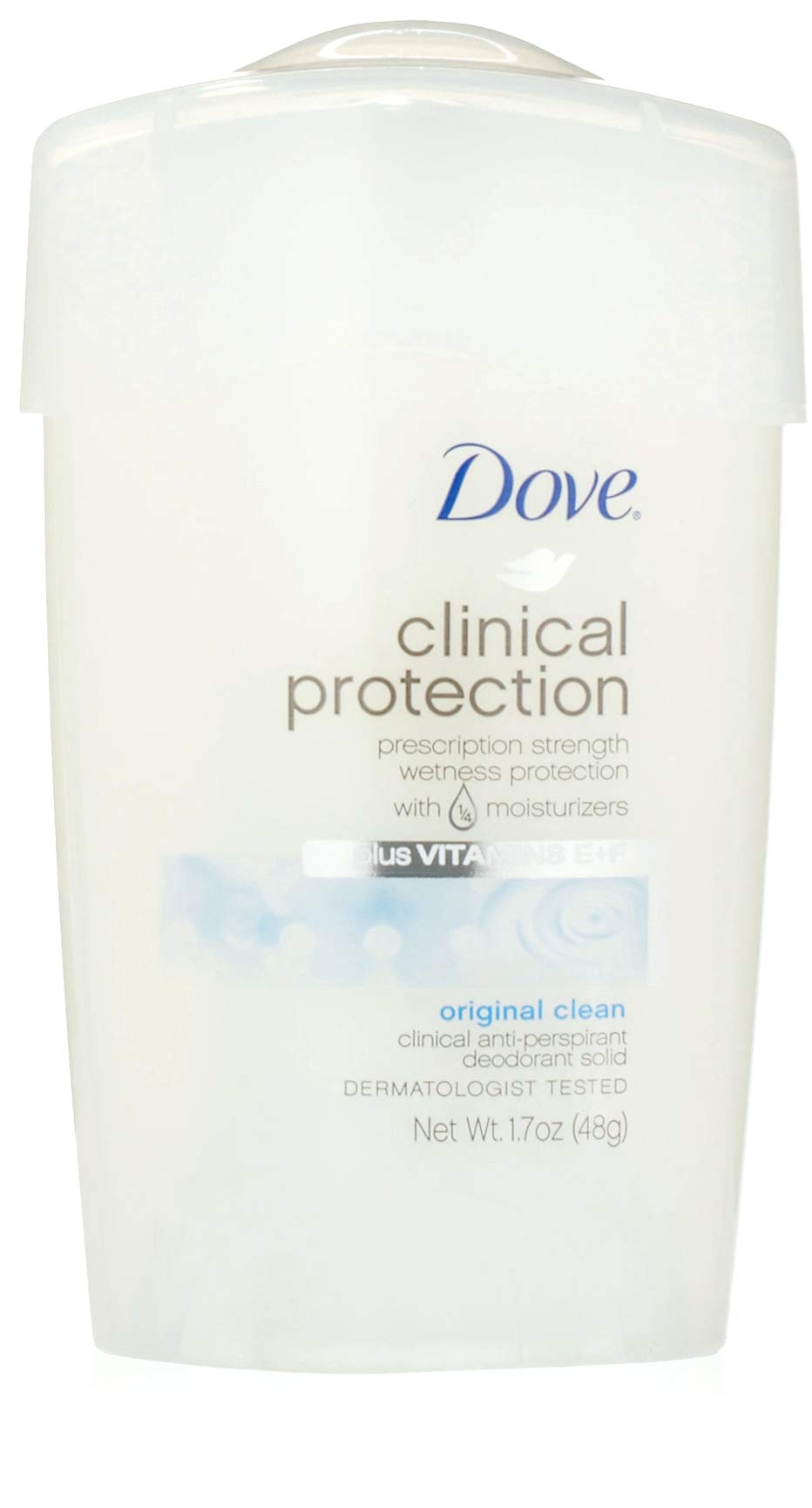 Dove Protección Clínica Original Clean, barra desodorante frontal, protección duradera