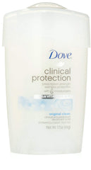Dove Protección Clínica Original Clean, barra desodorante frontal, protección duradera