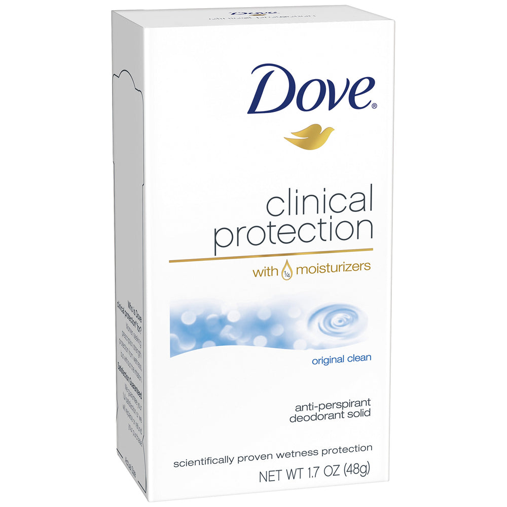 Dove Protección Clínica Original Clean en bote de 1,7 oz para uso diario.
