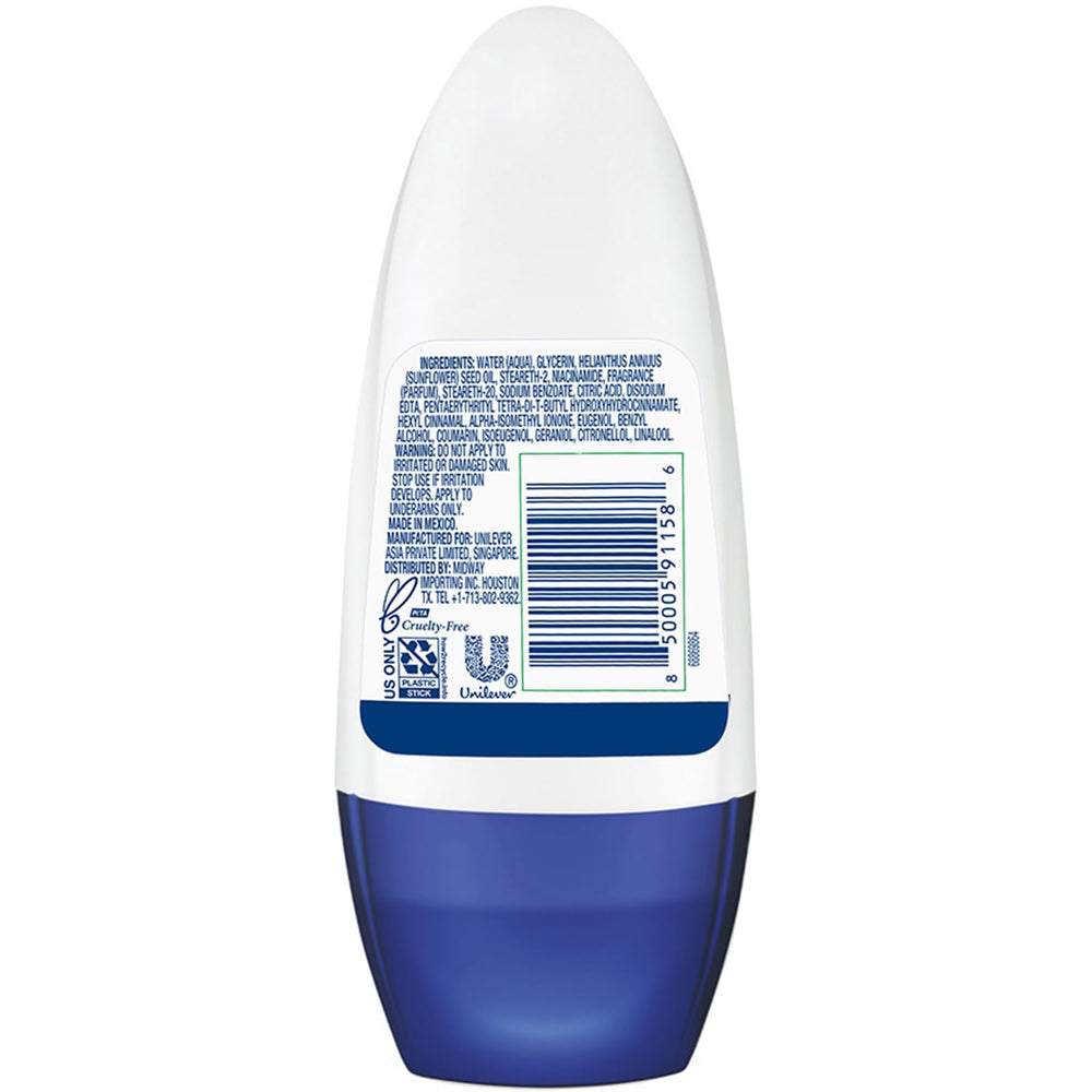 Dove Original Clean, desodorante sin aluminio, crema hidratante ¼ para piel suave, uso diario.