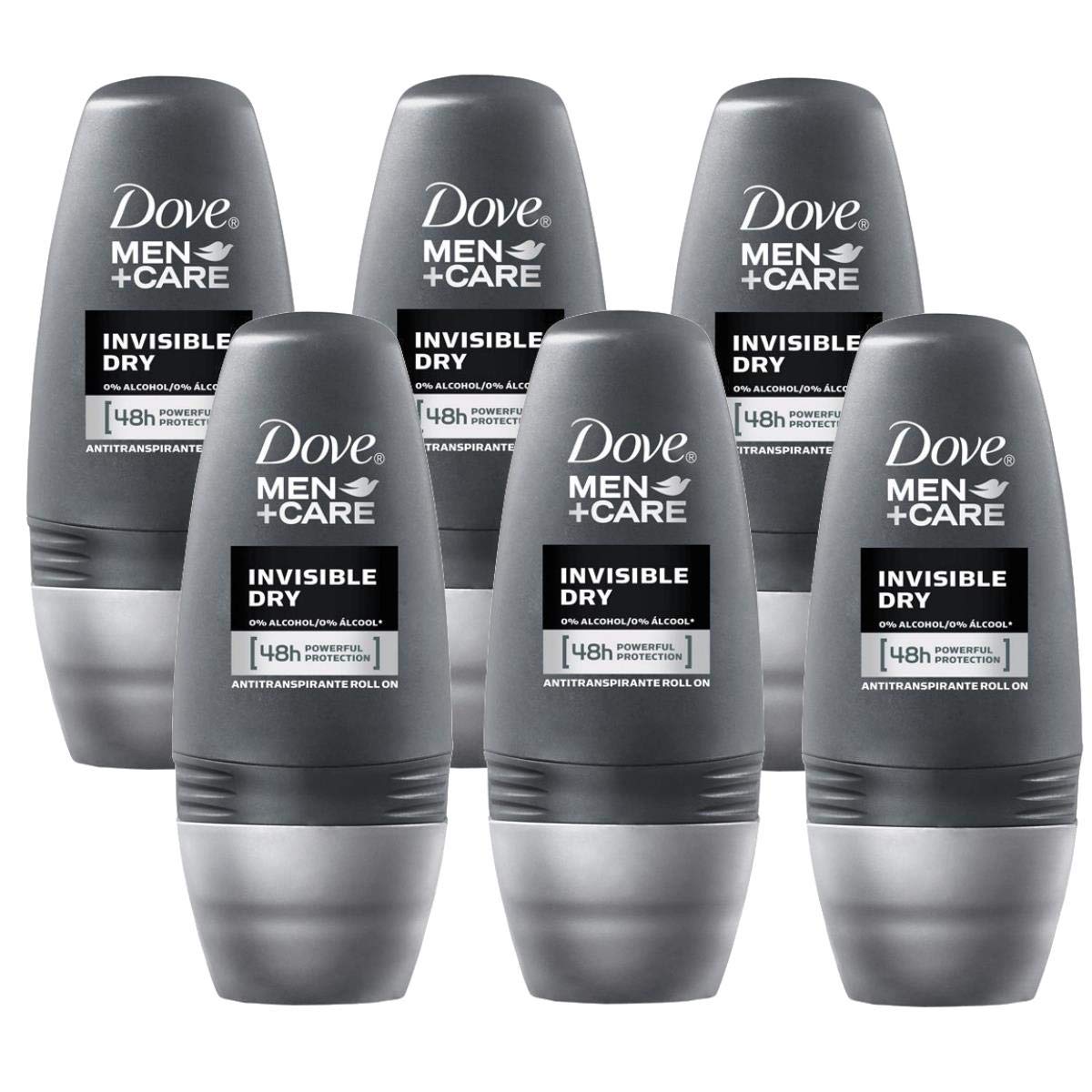 Dove rodillo invisible seco de 50 ml, protección suave para la piel durante todo el día.
