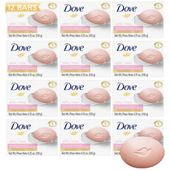 Emballage Dove Savon Rose montrant un soin hydratant 3-en-1