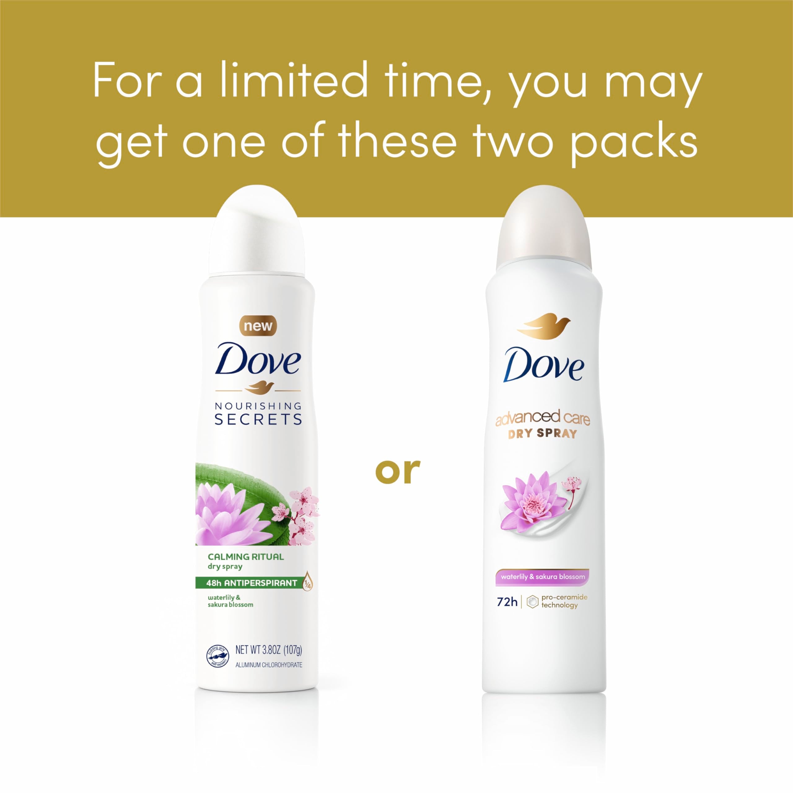 Dove Advanced Care secado rápido y sensación fresca al aplicar.