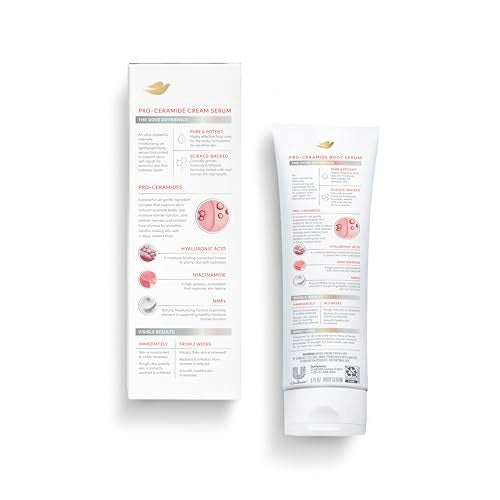 Dove Serum Cuerpo: textura sedosa para piel suave al tacto.