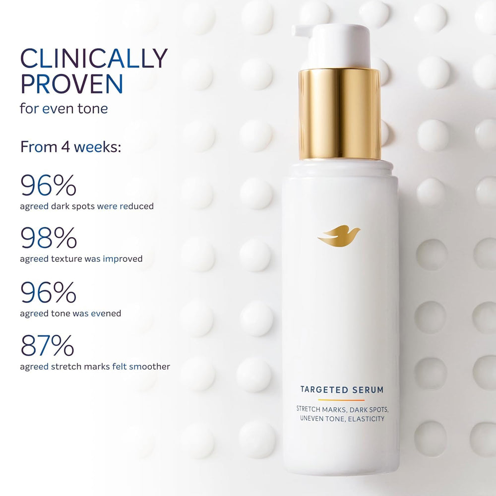 Dove suero focalizado, manchas: tono más uniforme