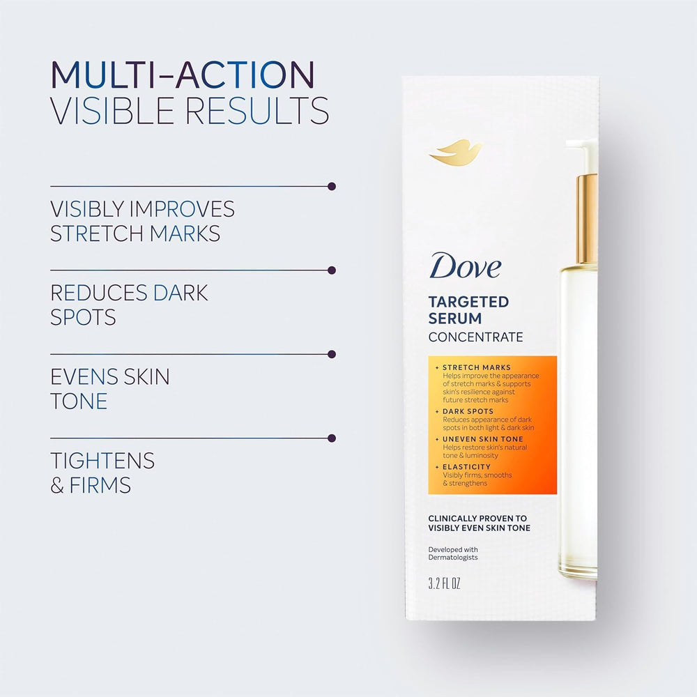 Dove suero focalizado, tono uniforme: reduce variaciones de color