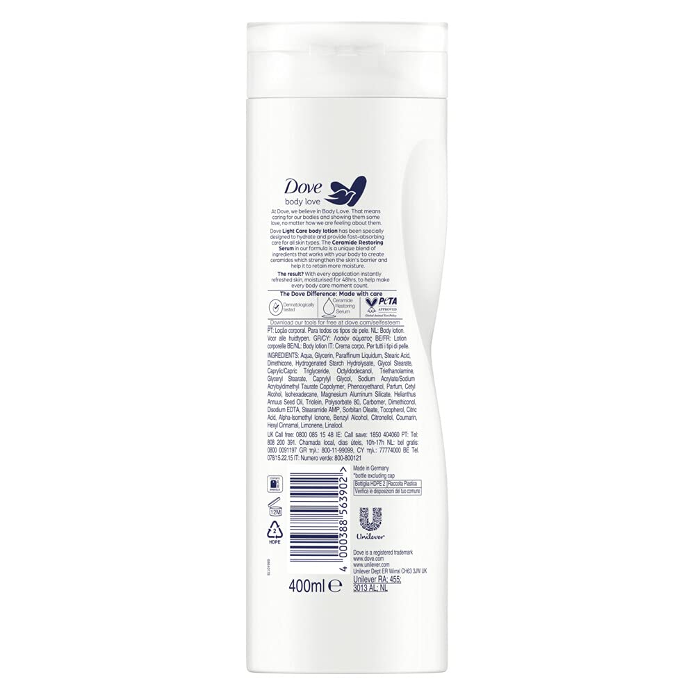 Dove crema corporal: textura cremosa para piel suave.