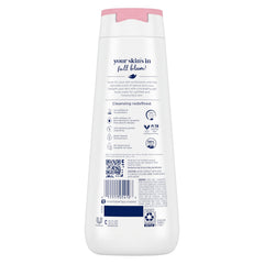 Texture gel douche Dove Uplift Sakura Yuzu, fraîche et légère.
