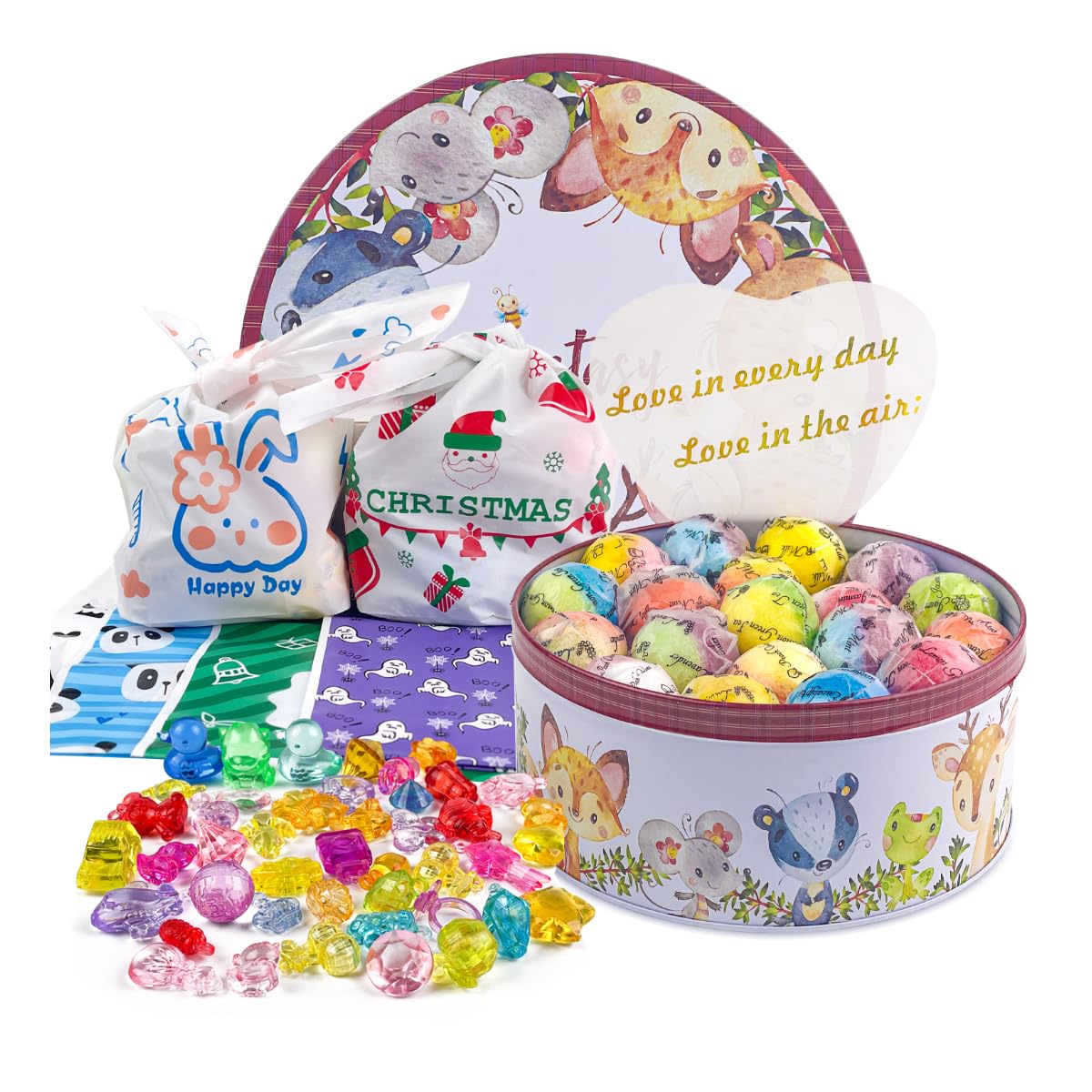 Bombas de baño DOVIPE con burbujas y colores brillantes para diversión segura