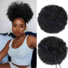 Doxken Afro Puff extensión-cola, look voluminoso en segundos
