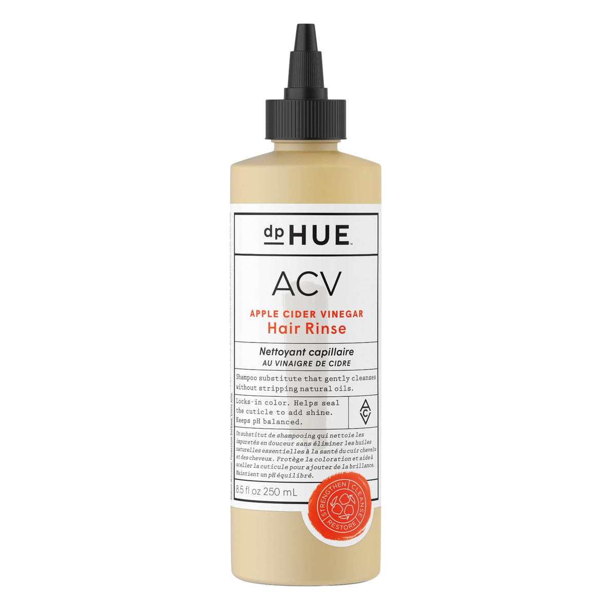 dpHUE Enjuague ACV: vertido de botella para cabello limpio y equilibrado