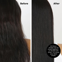 dpHUE Gloss+ aplicación fácil para cabello limpio y teñido temporal.