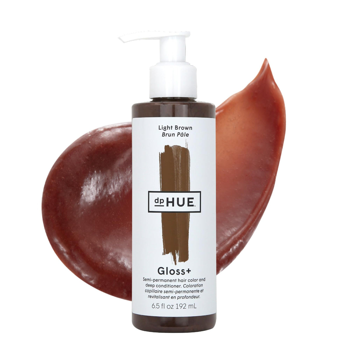 dpHUE Gloss+ Marrón Claro envase: color temporal y brillo para cabello