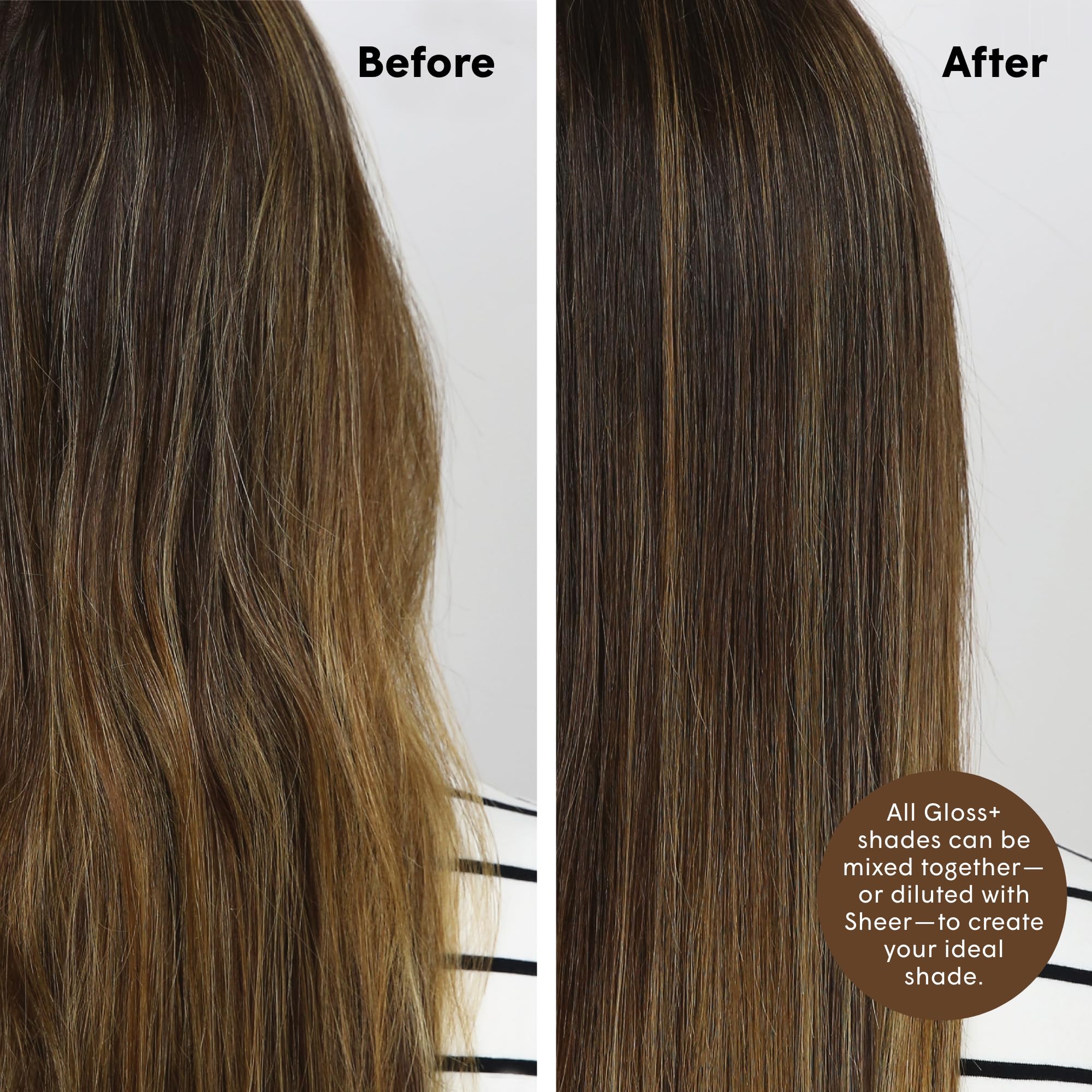 Hidratación profunda de dpHUE Gloss+ Marrón Claro en cabello