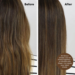 Hidratación profunda de dpHUE Gloss+ Marrón Claro en cabello