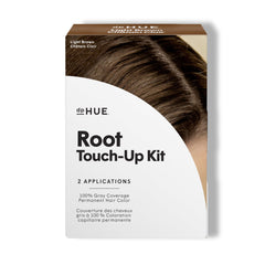 dpHUE kit de retoque de raíces marrón claro para cobertura de canas en casa