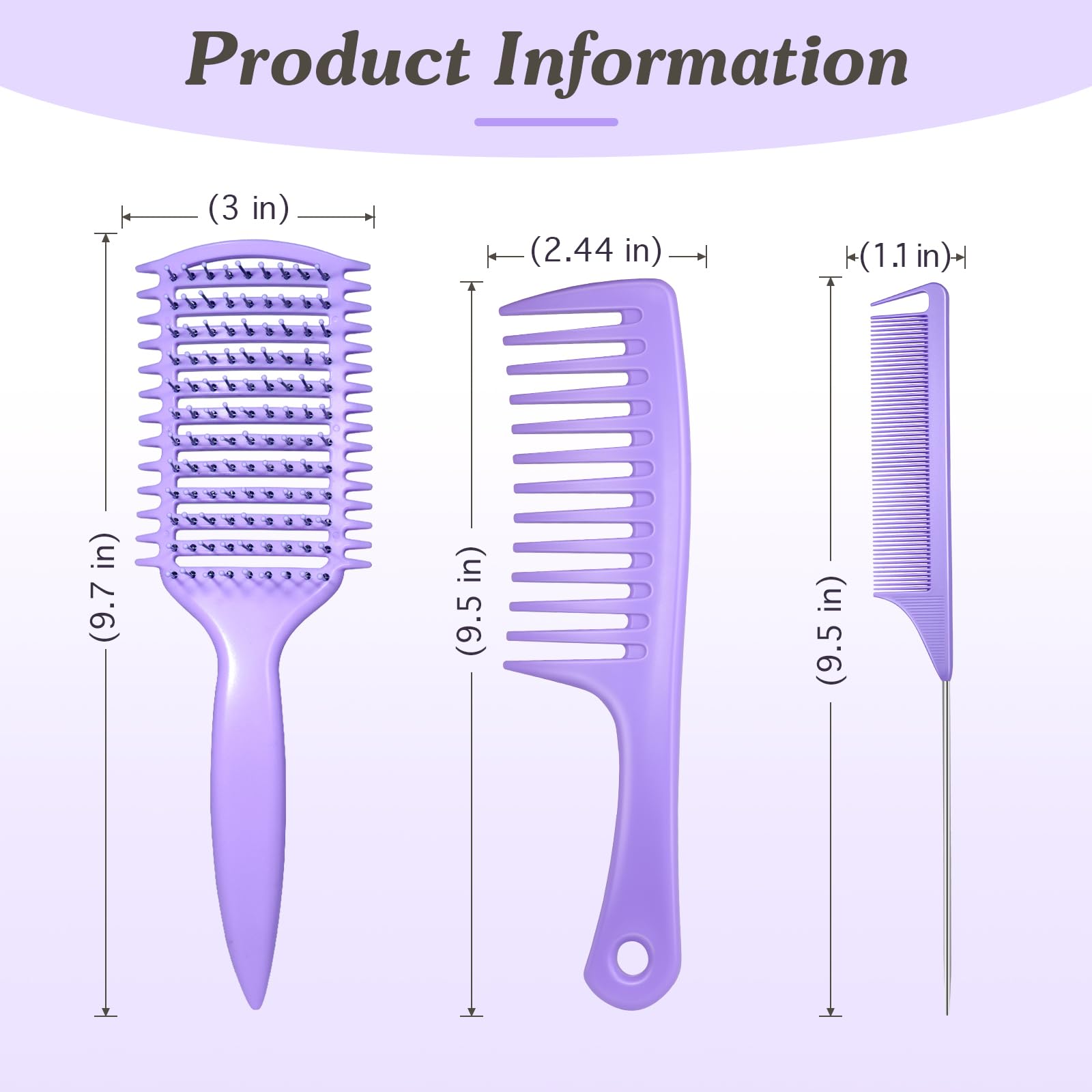 Cepillo DQAUI para rizos con control de frizz, ideal para rizos gruesos y finos.