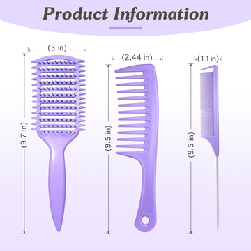 Cepillo DQAUI para rizos con control de frizz, ideal para rizos gruesos y finos.