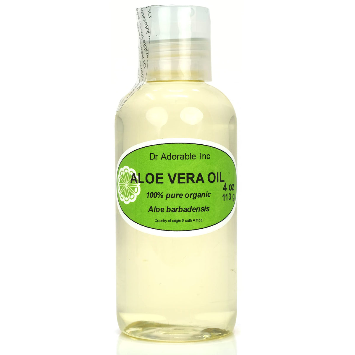 Dr Adorable Aceite de Aloe Vera, botella 4oz, hidratación suave para la piel