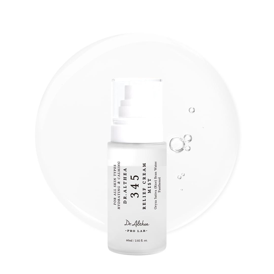 Dr.Althea 345 Relief Cream Mist, niebla hidratante suave para piel sensible y cómoda.