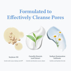 Textura sorbete que ofrece sensación fresca y suave tras la limpieza facial.