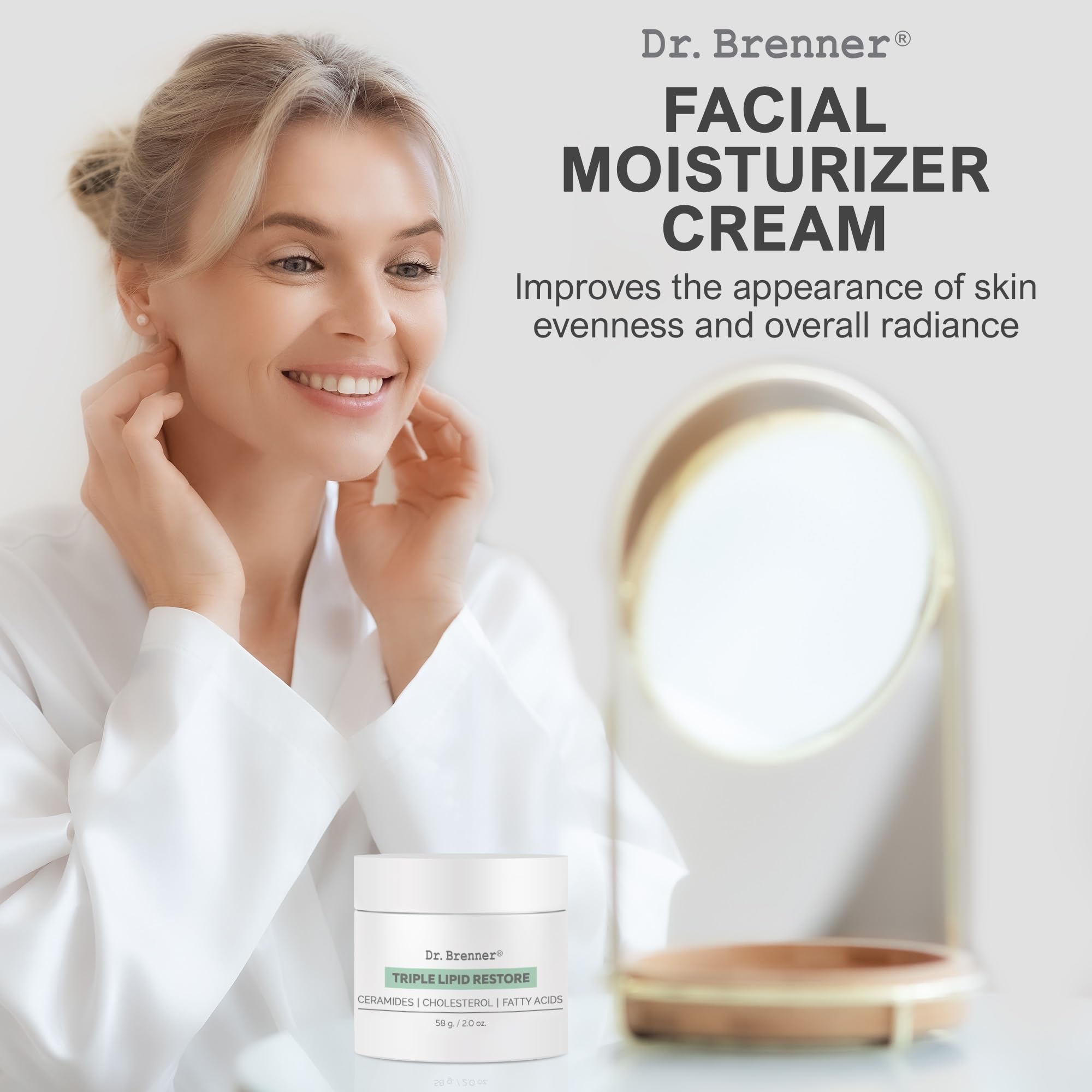 Dr. Brenner Triple Lipid Restore ceramidas y lípidos fortalecen barrera.